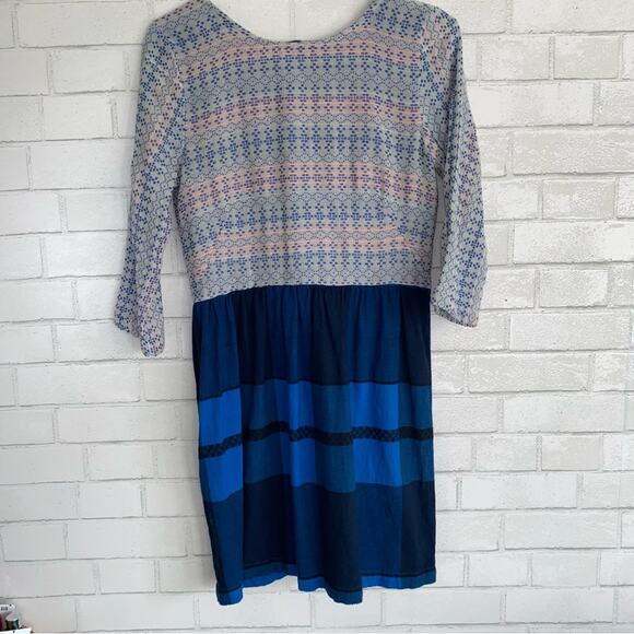 Ace & Jig x Barneys Mixed Media Blue Dress Women’s Small EUC - Picture 2 of 13